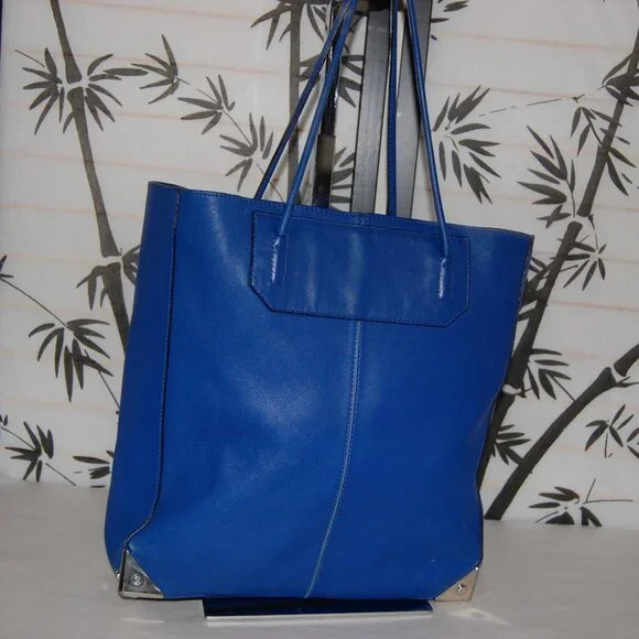 ❤️Alexander Wang ITALY Real Soft Leather Bag Double Prisma Shopper Tote Handbag - Picture 8 of 12